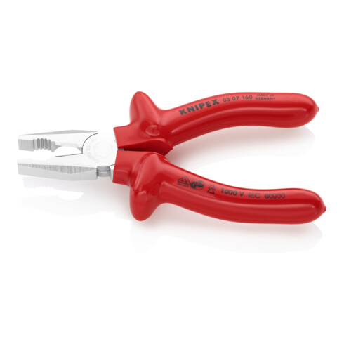 KNIPEX Pinza universale VDE cromata, con isolamento per immersione