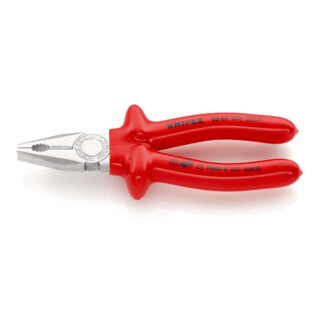 Knipex Kombizange verchromt tauchisoliert, VDE-geprüft