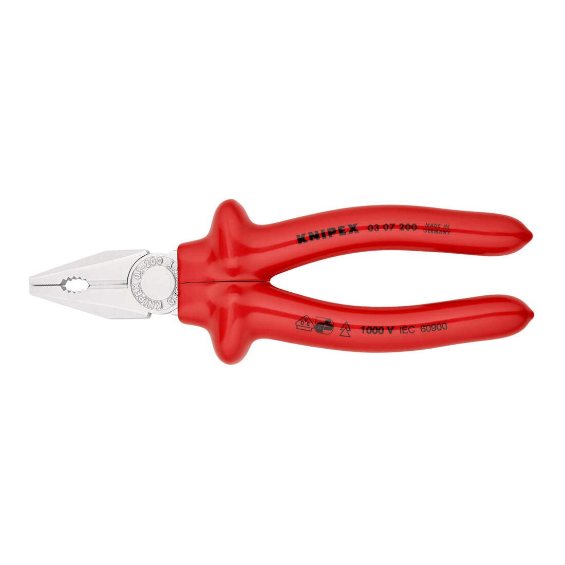 KNIPEX 03 07 200 Kombizange verchromt VDE 200 mm