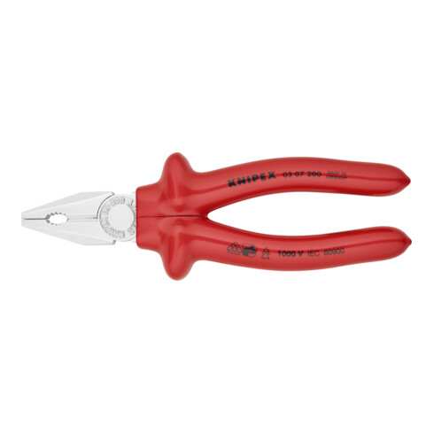 Knipex Kombizange verchromt tauchisoliert, VDE-geprüft