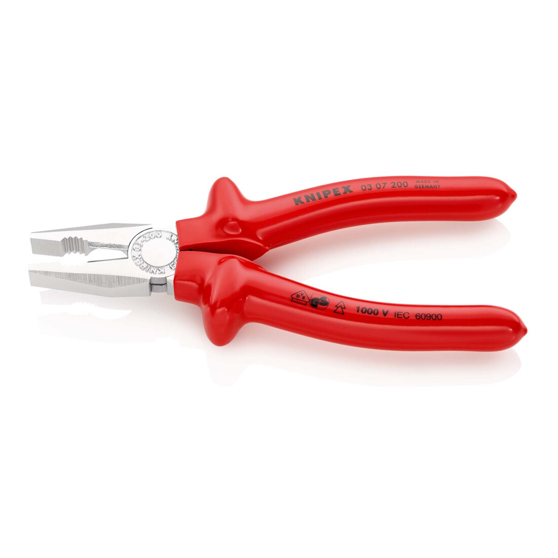 KNIPEX 03 07 200 Kombizange verchromt VDE 200 mm
