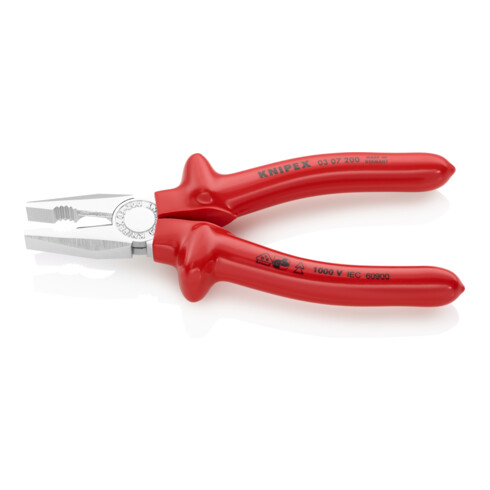 Knipex Kombizange verchromt tauchisoliert, VDE-geprüft