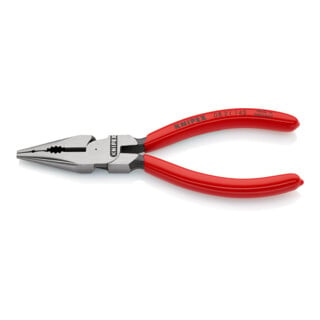 KNIPEX 08 21 145 Spitz-Kombizange mit Kunststoff überzogen schwarz atramentiert 145 mm