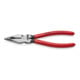 KNIPEX 08 21 185 Spitz-Kombizange mit Kunststoff überzogen schwarz atramentiert 185 mm