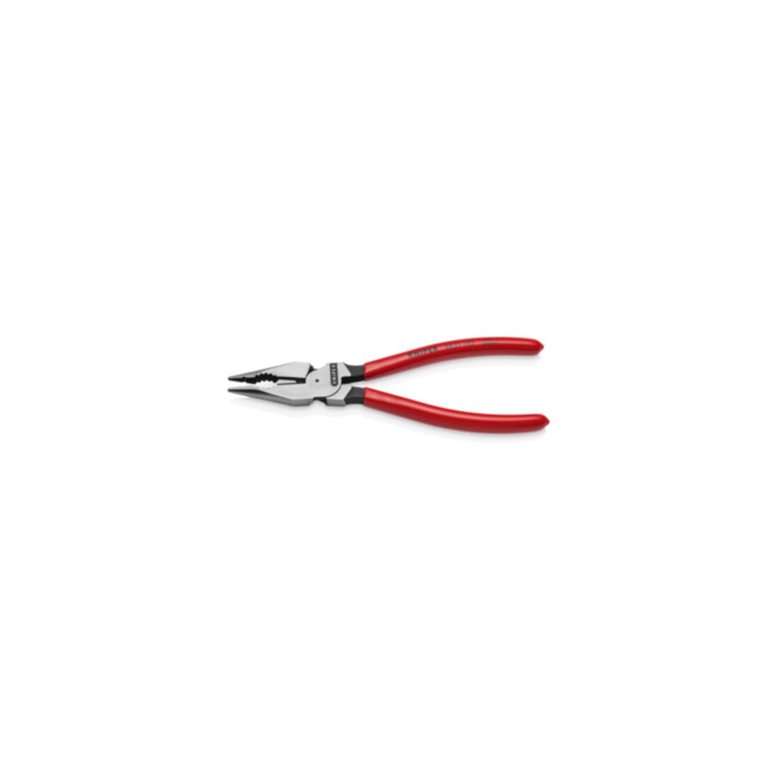 KNIPEX 08 21 185 Spitz-Kombizange mit Kunststoff überzogen schwarz atramentiert 185 mm