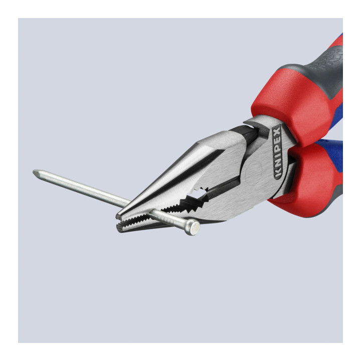 KNIPEX 08 22 145 Spitz-Kombizange mit Comfort-Griffen schwarz atramentiert 145 mm