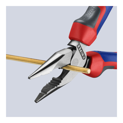 KNIPEX 08 22 145 Spitz-Kombizange mit Comfort-Griffen schwarz atramentiert 145 mm