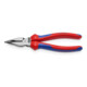 KNIPEX 08 22 185 Spitz-Kombizange mit Comfort-Griffen schwarz atramentiert 185 mm