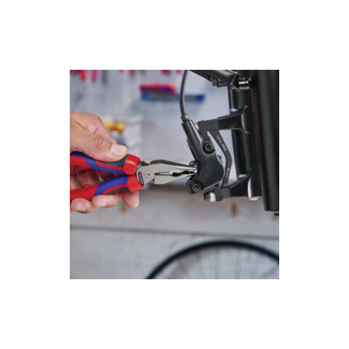 KNIPEX 08 22 185 Spitz-Kombizange mit Comfort-Griffen schwarz atramentiert 185 mm