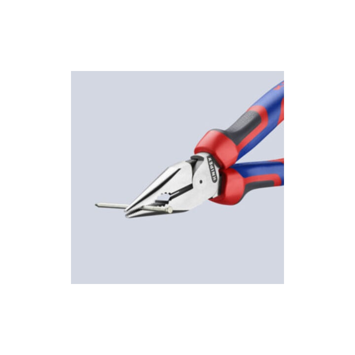 KNIPEX 08 22 185 Spitz-Kombizange mit Comfort-Griffen schwarz atramentiert 185 mm
