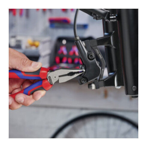 KNIPEX 08 22 185 Spitz-Kombizange mit Comfort-Griffen schwarz atramentiert 185 mm
