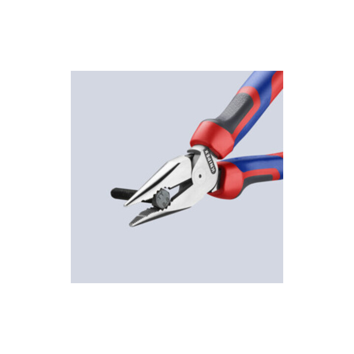 KNIPEX 08 22 185 Spitz-Kombizange mit Comfort-Griffen schwarz atramentiert 185 mm