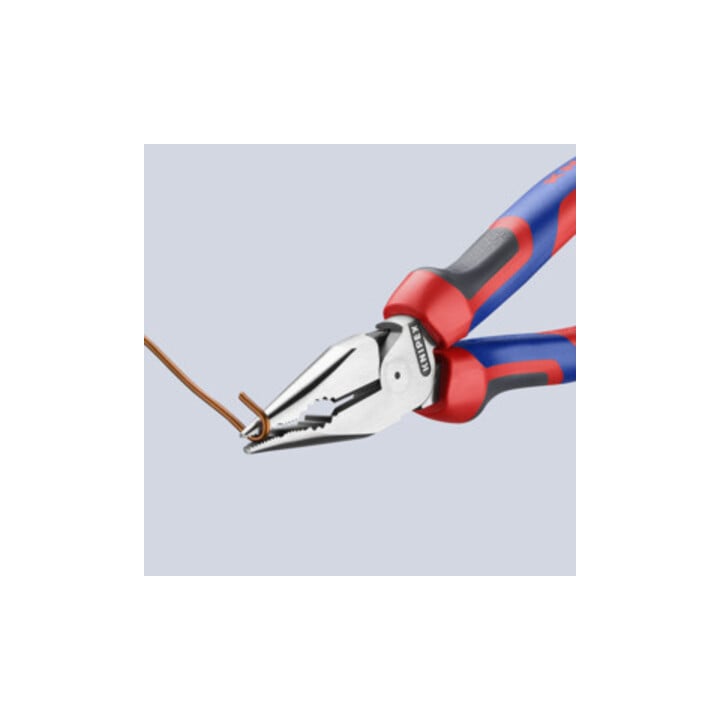 KNIPEX 08 22 185 Spitz-Kombizange mit Comfort-Griffen schwarz atramentiert 185 mm