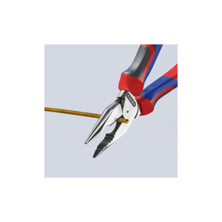 KNIPEX 08 22 185 Spitz-Kombizange mit Comfort-Griffen schwarz atramentiert 185 mm