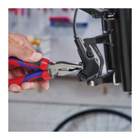 KNIPEX 08 22 185 Spitz-Kombizange mit Comfort-Griffen schwarz atramentiert 185 mm