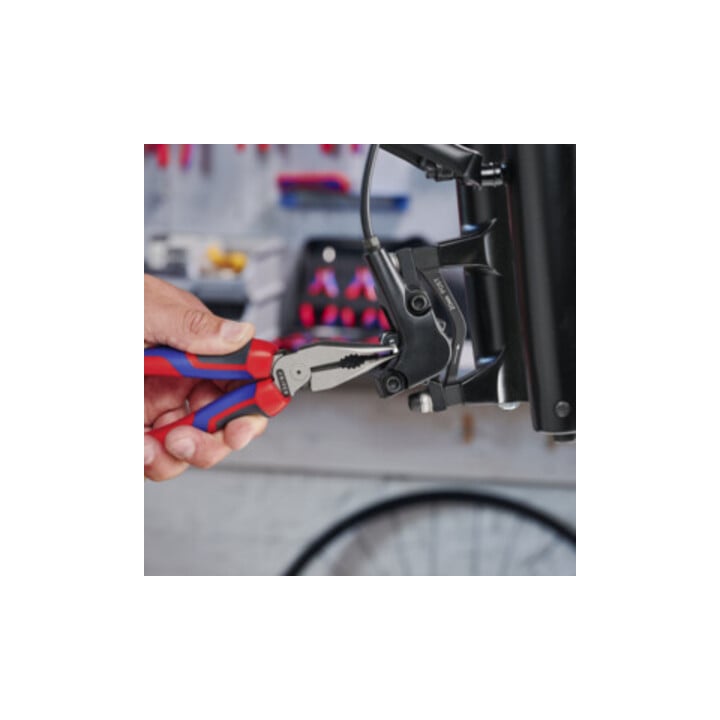 KNIPEX 08 22 185 Spitz-Kombizange mit Comfort-Griffen schwarz atramentiert 185 mm