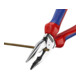 KNIPEX 08 22 185 Spitz-Kombizange mit Comfort-Griffen schwarz atramentiert 185 mm