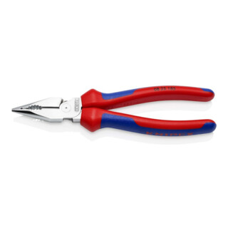 KNIPEX 08 25 185 Spitz-Kombizange mit Comfort-Griffen verchromt 192 mm