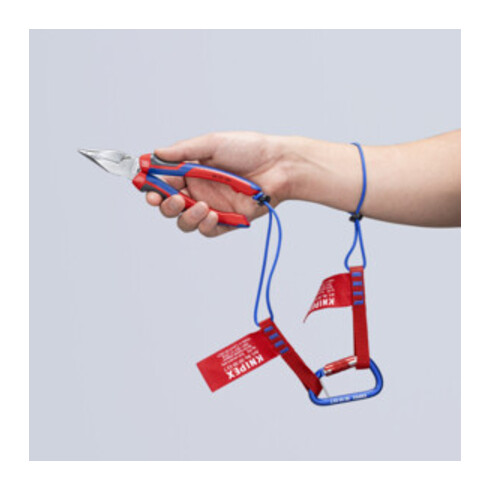 KNIPEX 08 25 185 Spitz-Kombizange mit Comfort-Griffen verchromt 192 mm