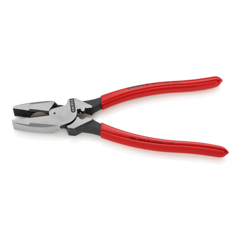 KNIPEX 09 11 240 Kraft-Kombizange "Lineman's Pliers" amerikanisches Modell mit rutschhemmendem Kunststoff überzogen schwarz atramentiert 240 mm