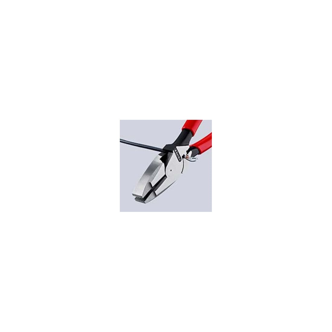 KNIPEX 09 11 240 Kraft-Kombizange "Lineman's Pliers" amerikanisches Modell mit rutschhemmendem Kunststoff überzogen schwarz atramentiert 240 mm