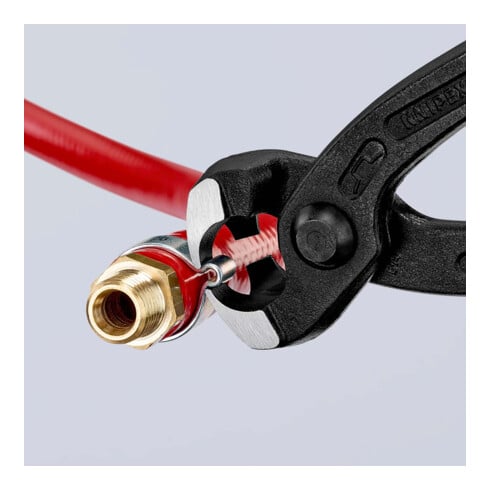 KNIPEX 10 99 I220 Ohrklemmenzange mit Kunststoff überzogen schwarz atramentiert 220 mm