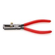 KNIPEX 11 01 160 Abisolierzange mit Öffnungsfeder, universal mit Kunststoff überzogen schwarz atramentiert 160 mm