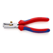KNIPEX 11 05 160 Abisolierzange mit Öffnungsfeder, universal mit Mehrkomponenten-Hüllen verchromt 160 mm