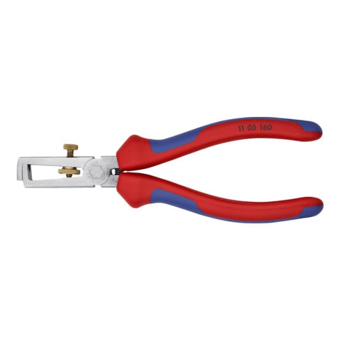 KNIPEX 11 05 160 afstriptang met openingsveer, universeel verchroomd 160 mm