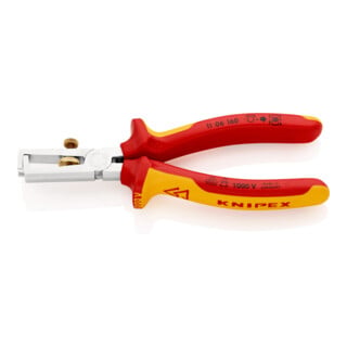 KNIPEX 11 06 160 afstriptang met openingsveer, universeel verchroomd VDE 160 mm
