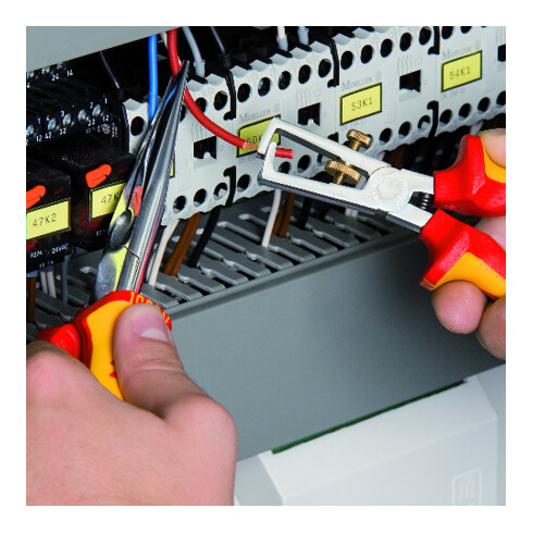 KNIPEX 11 06 160 afstriptang met openingsveer, universeel verchroomd VDE 160 mm