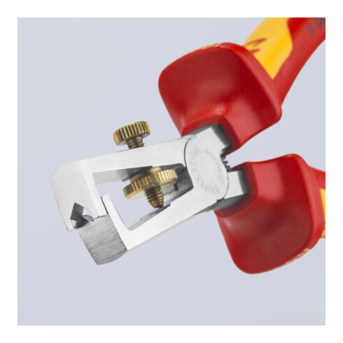 KNIPEX 11 06 160 afstriptang met openingsveer, universeel verchroomd VDE 160 mm