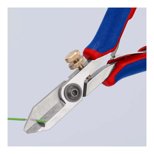 KNIPEX 11 82 130 Elektronik-Abisolierschere mit Mehrkomponenten-Hüllen 140 mm