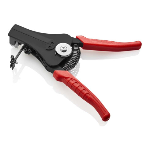 KNIPEX 12 11 180 Abisolierzange mit Formmessern mit Kunststoff-Griffhüllen schwarz lackiert 180 mm