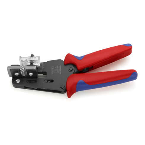KNIPEX 12 12 06 Präzisions-Abisolierzange mit Formmessern mit Mehrkomponenten-Hüllen brüniert 195 mm