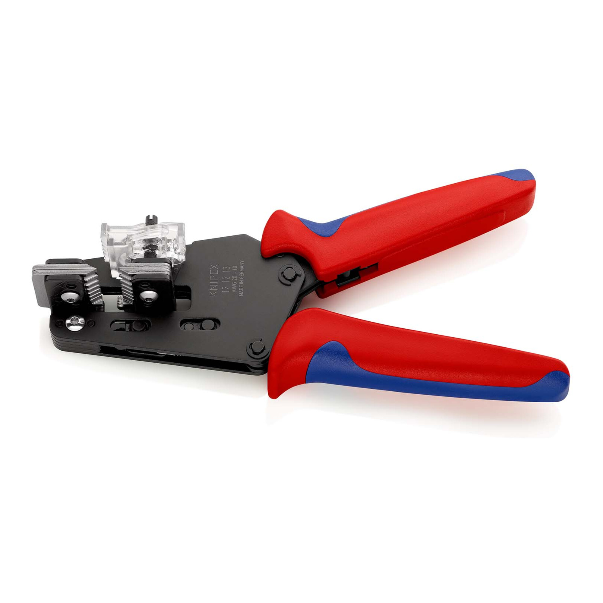 KNIPEX 12 12 13 Präzisions-Abisolierzange mit Formmessern mit Mehrkomponenten-Hüllen brüniert 195 mm