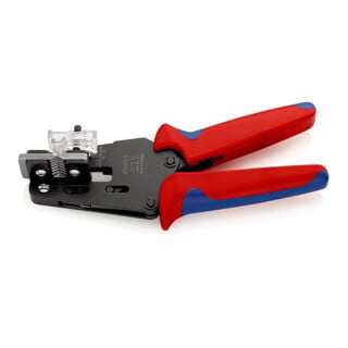 KNIPEX 12 12 14 Präzisions-Abisolierzange mit Formmessern mit Mehrkomponenten-Hüllen brüniert 195 mm