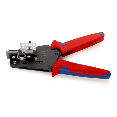 KNIPEX 12 12 14 Präzisions-Abisolierzange mit Formmessern mit Mehrkomponenten-Hüllen brüniert 195 mm