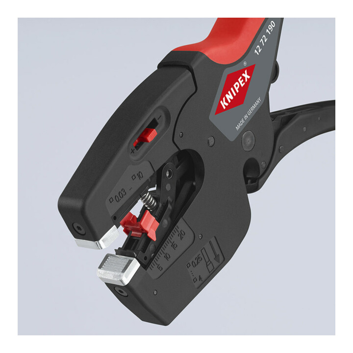 KNIPEX 12 72 190 NexStrip® Elektriker-Multiwerkzeug mit rutschhemmenden Kunststoff-Hüllen 190 mm