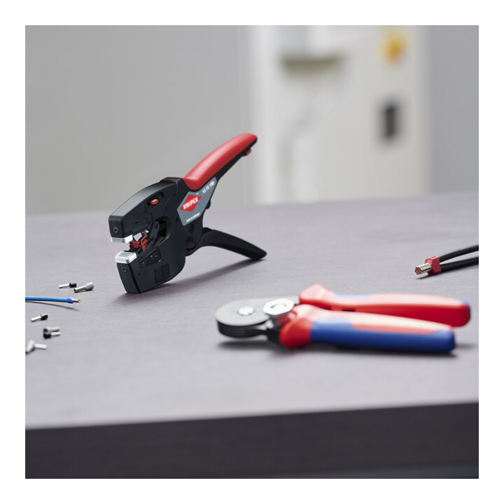 KNIPEX 12 72 190 NexStrip® Elektriker-Multiwerkzeug mit rutschhemmenden Kunststoff-Hüllen 190 mm