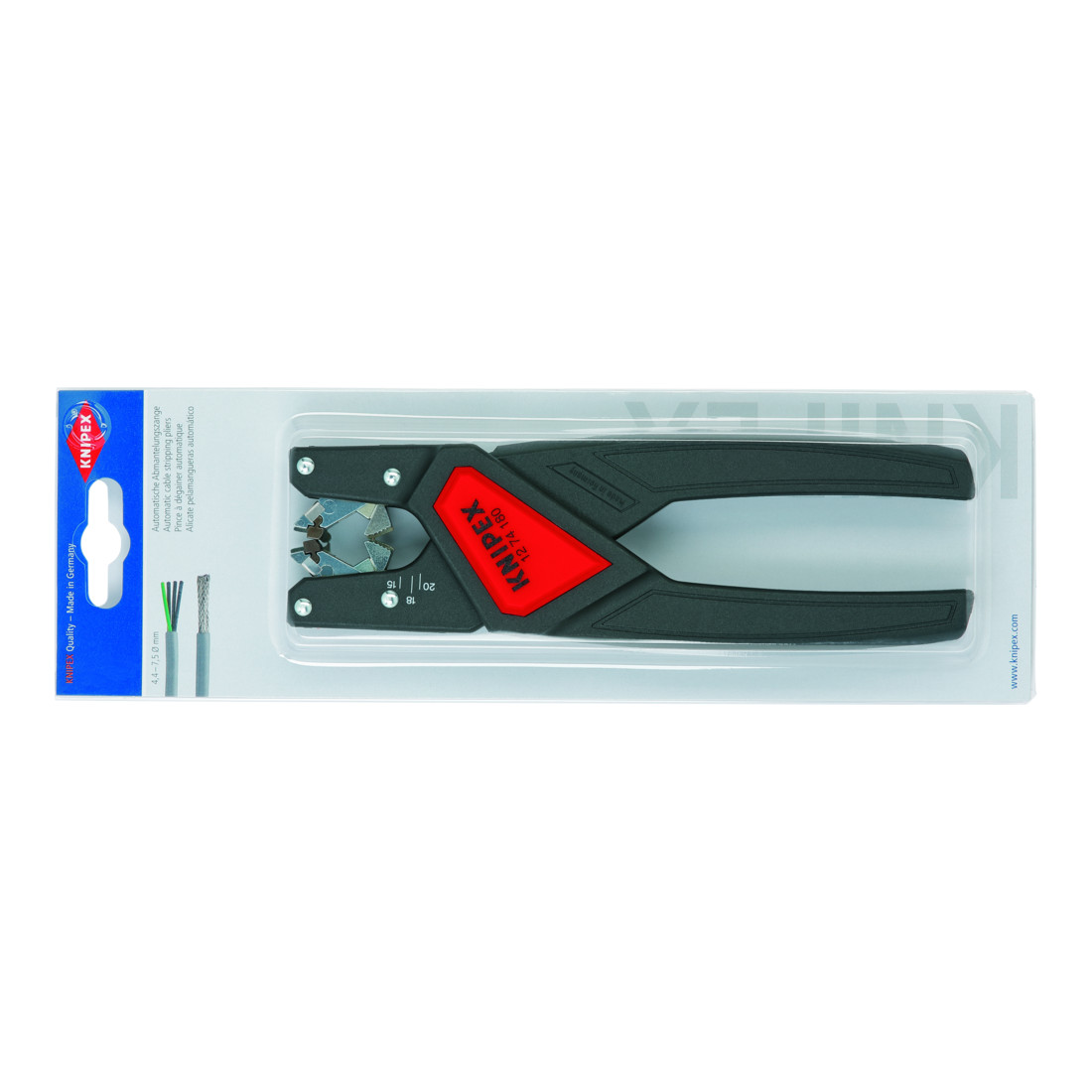 KNIPEX 12 74 180 SB Automatische Abmantelungszange 175 mm