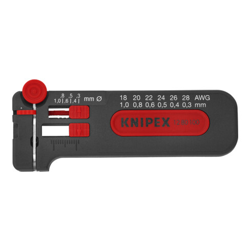 KNIPEX 12 80 100 SB Mini-Abisolierer 100 mm