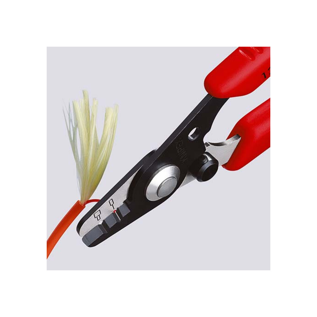 KNIPEX 12 82 130 SB afstriptang voor glasvezelkabels gebruineerd 130 mm