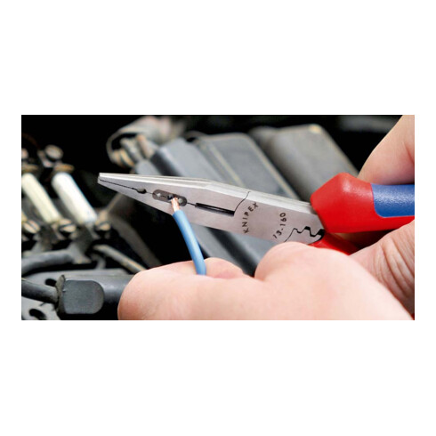 KNIPEX 13 01 160 Verdrahtungszange mit Kunststoff überzogen schwarz atramentiert 160 mm