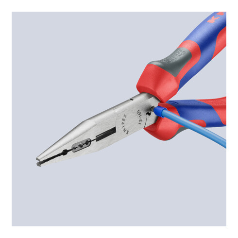 KNIPEX 13 02 160 Verdrahtungszange mit Comfort-Griffen schwarz atramentiert 160 mm