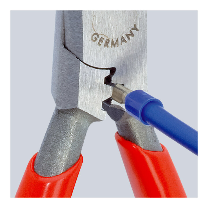 KNIPEX 13 02 160 Verdrahtungszange mit Comfort-Griffen schwarz atramentiert 160 mm