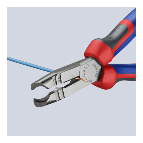 KNIPEX 13 42 165 Abmantelungszange schwarz atramentiert 165 mm