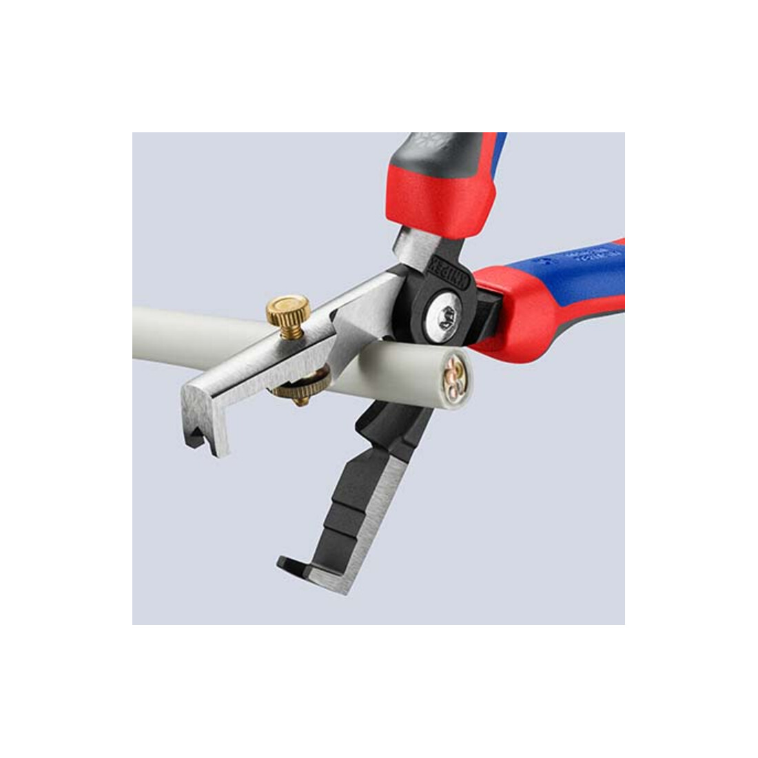 KNIPEX 13 62 180 StriX® Abisolierzangen mit Kabelschere mit Comfort-Griffen schwarz atramentiert 180 mm