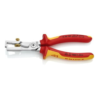 KNIPEX 13 66 180 StriX® Abisolierzangen mit Kabelschere verchromt VDE 180 mm