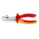 KNIPEX 13 66 180 T StriX® Abisolierzangen mit Kabelschere isoliert mit Mehrkomponenten-Hüllen, VDE-geprüft; mit integrierter isolierter Befestigungsöse zum Anbringen einer Absturzsicherung verchromt 180 mm-1